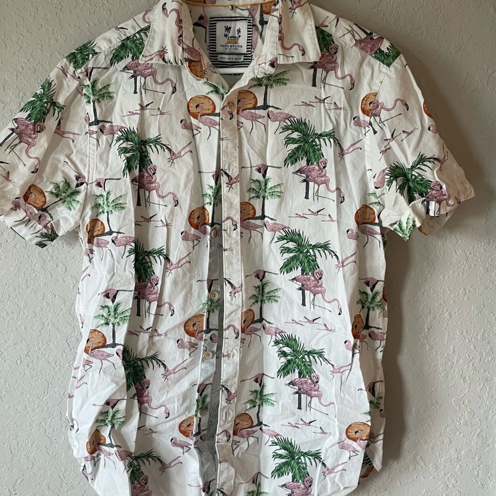 Flamingo button down